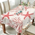 thumbnail image 1 of Yayeee Tablecloths 60" x 120" Rectangle Wrinkle Resistant Party Table Cover, Starfish Seashell, 1 of 8