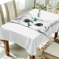 thumbnail image 1 of Yayeee Tablecloths 60" x 120" Rectangle Wrinkle Resistant Party Table Cover, White Cat, 1 of 8