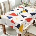 thumbnail image 1 of Yayeee Tablecloths 60" x 120" Rectangle Wrinkle Resistant Party Table Cover, White Geometric, 1 of 8