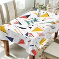 thumbnail image 1 of Yayeee Tablecloths 60" x 120" Rectangle Wrinkle Resistant Party Table Cover, White Triangles, 1 of 8