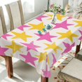 thumbnail image 1 of Yayeee Tablecloths 60" x 120" Rectangle Wrinkle Resistant Party Table Cover, Yellow Pink Stars, 1 of 8
