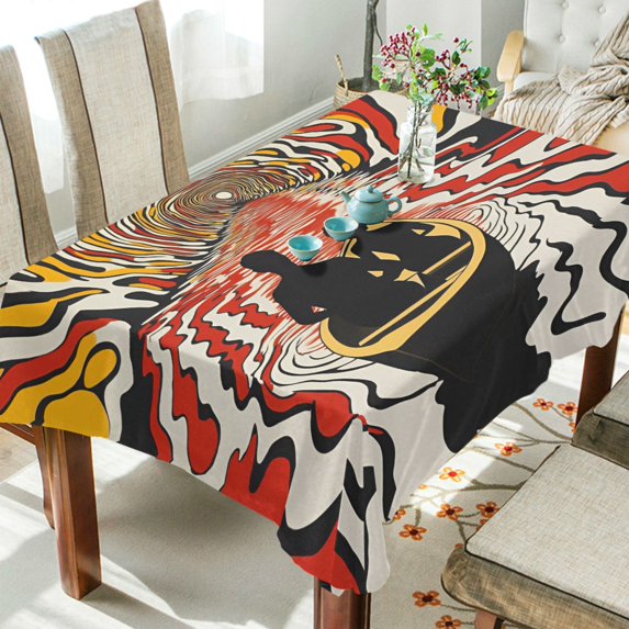 Yayeee Tablecloths 60" x 60" Rectangle Wrinkle Resistant Party Table Cover, Abstract Boat Ride