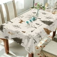 thumbnail image 1 of Yayeee Tablecloths 60" x 60" Rectangle Wrinkle Resistant Party Table Cover, Beige Christmas Forest, 1 of 8