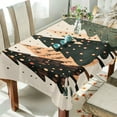 thumbnail image 1 of Yayeee Tablecloths 60" x 60" Rectangle Wrinkle Resistant Party Table Cover, Beige Christmas Trees, 1 of 8