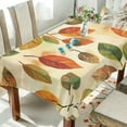 thumbnail image 1 of Yayeee Tablecloths 60" x 60" Rectangle Wrinkle Resistant Party Table Cover, Beige Leaves, 1 of 8
