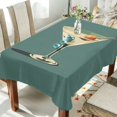 thumbnail image 1 of Yayeee Tablecloths 60" x 60" Rectangle Wrinkle Resistant Party Table Cover, Beige Martini, 1 of 8