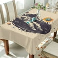 thumbnail image 1 of Yayeee Tablecloths 60" x 60" Rectangle Wrinkle Resistant Party Table Cover, Beige Record, 1 of 8