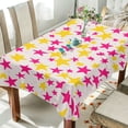 thumbnail image 1 of Yayeee Tablecloths 60" x 60" Rectangle Wrinkle Resistant Party Table Cover, Beige Stars, 1 of 8