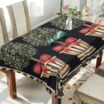thumbnail image 1 of Yayeee Tablecloths 60" x 60" Rectangle Wrinkle Resistant Party Table Cover, Beige Striped Trees, 1 of 8