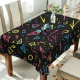 thumbnail image 1 of Yayeee Tablecloths 60" x 60" Rectangle Wrinkle Resistant Party Table Cover, Black Neon Lightning, 1 of 8