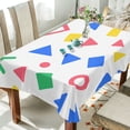 thumbnail image 1 of Yayeee Tablecloths 60" x 60" Rectangle Wrinkle Resistant Party Table Cover, Blue Retro Triangles, 1 of 8