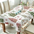 thumbnail image 1 of Yayeee Tablecloths 60" x 60" Rectangle Wrinkle Resistant Party Table Cover, Brown Christmas House, 1 of 8