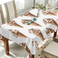 thumbnail image 1 of Yayeee Tablecloths 60" x 60" Rectangle Wrinkle Resistant Party Table Cover, Brown Ice Cream Pattern, 1 of 8