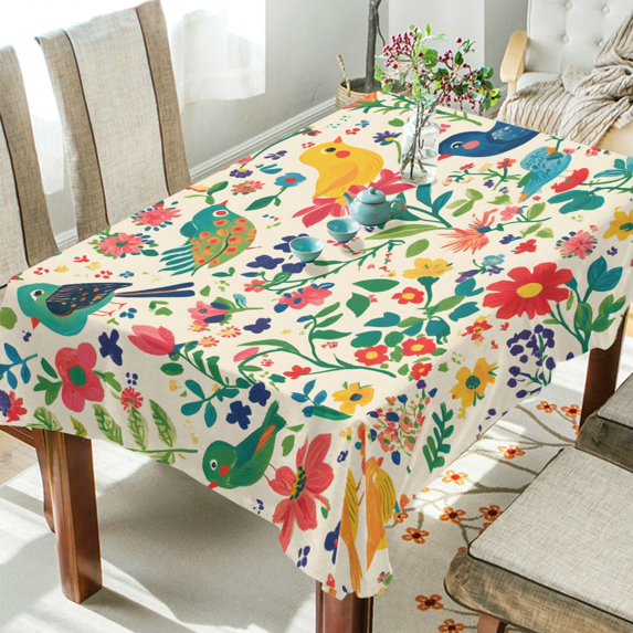 Yayeee Tablecloths 60" x 60" Rectangle Wrinkle Resistant Party Table Cover, Cartoon Animals