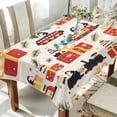 thumbnail image 1 of Yayeee Tablecloths 60" x 60" Rectangle Wrinkle Resistant Party Table Cover, Christmas Gift Train, 1 of 8