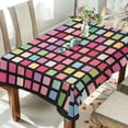 thumbnail image 1 of Yayeee Tablecloths 60" x 60" Rectangle Wrinkle Resistant Party Table Cover, Colorful Block Pattern, 1 of 8