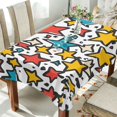 thumbnail image 1 of Yayeee Tablecloths 60" x 60" Rectangle Wrinkle Resistant Party Table Cover, Colorful Stars, 1 of 8