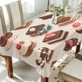 thumbnail image 1 of Yayeee Tablecloths 60" x 60" Rectangle Wrinkle Resistant Party Table Cover, Cute Chocolate Cakes, 1 of 8