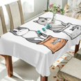 thumbnail image 1 of Yayeee Tablecloths 60" x 60" Rectangle Wrinkle Resistant Party Table Cover, Gray Cute Chubby Cat, 1 of 8