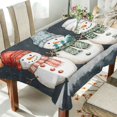 thumbnail image 1 of Yayeee Tablecloths 60" x 60" Rectangle Wrinkle Resistant Party Table Cover, Green Snowmen, 1 of 8