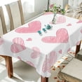 thumbnail image 1 of Yayeee Tablecloths 60" x 60" Rectangle Wrinkle Resistant Party Table Cover, Hand Drawn Hearts, 1 of 8