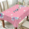 thumbnail image 1 of Yayeee Tablecloths 60" x 60" Rectangle Wrinkle Resistant Party Table Cover, Love Connection, 1 of 8