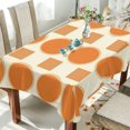 thumbnail image 1 of Yayeee Tablecloths 60" x 60" Rectangle Wrinkle Resistant Party Table Cover, Orange Geometric Pattern, 1 of 8