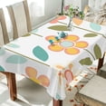 thumbnail image 1 of Yayeee Tablecloths 60" x 60" Rectangle Wrinkle Resistant Party Table Cover, Orange Retro Flower, 1 of 8