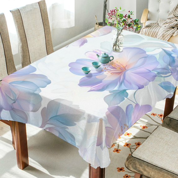 Yayeee Tablecloths 60" x 60" Rectangle Wrinkle Resistant Party Table Cover, Pastel Flower Pattern