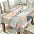 thumbnail image 1 of Yayeee Tablecloths 60" x 60" Rectangle Wrinkle Resistant Party Table Cover, Pink Geometric, 1 of 8