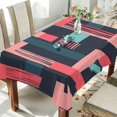 thumbnail image 1 of Yayeee Tablecloths 60" x 60" Rectangle Wrinkle Resistant Party Table Cover, Pink Geometric, 1 of 8