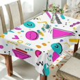 thumbnail image 1 of Yayeee Tablecloths 60" x 60" Rectangle Wrinkle Resistant Party Table Cover, Purple Abstract Shapes, 1 of 8