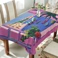 thumbnail image 1 of Yayeee Tablecloths 60" x 60" Rectangle Wrinkle Resistant Party Table Cover, Purple Window Scene, 1 of 8