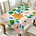 thumbnail image 1 of Yayeee Tablecloths 60" x 60" Rectangle Wrinkle Resistant Party Table Cover, Retro Orange Floral, 1 of 8