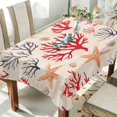 thumbnail image 1 of Yayeee Tablecloths 60" x 60" Rectangle Wrinkle Resistant Party Table Cover, Retro Starfish, 1 of 8