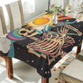 thumbnail image 1 of Yayeee Tablecloths 60" x 60" Rectangle Wrinkle Resistant Party Table Cover, Skeleton with Sun, 1 of 8