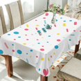 thumbnail image 1 of Yayeee Tablecloths 60" x 60" Rectangle Wrinkle Resistant Party Table Cover, White Retro Pattern, 1 of 8