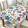 thumbnail image 1 of Yayeee Tablecloths 60" x 60" Rectangle Wrinkle Resistant Party Table Cover, White Stars, 1 of 8