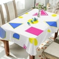 thumbnail image 1 of Yayeee Tablecloths 60" x 60" Rectangle Wrinkle Resistant Party Table Cover, Yellow Retro Round, 1 of 8