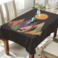 thumbnail image 1 of Yayeee Tablecloths 60" x 90" Rectangle Wrinkle Resistant Party Table Cover, Abstract Mountain, 1 of 8