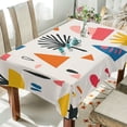 thumbnail image 1 of Yayeee Tablecloths 60" x 90" Rectangle Wrinkle Resistant Party Table Cover, Beige Geometric, 1 of 8