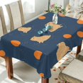 thumbnail image 1 of Yayeee Tablecloths 60" x 90" Rectangle Wrinkle Resistant Party Table Cover, Blue Capybaras, 1 of 8