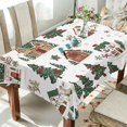 thumbnail image 1 of Yayeee Tablecloths 60" x 90" Rectangle Wrinkle Resistant Party Table Cover, Brown Christmas House, 1 of 8