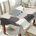 thumbnail image 1 of Yayeee Tablecloths 60" x 90" Rectangle Wrinkle Resistant Party Table Cover, Gray Cute Cats, 1 of 8