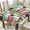 thumbnail image 1 of Yayeee Tablecloths 60" x 90" Rectangle Wrinkle Resistant Party Table Cover, Green Abstract Geometric, 1 of 8