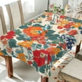 thumbnail image 1 of Yayeee Tablecloths 60" x 90" Rectangle Wrinkle Resistant Party Table Cover, Orange Japanese Flowers Pattern, 1 of 8