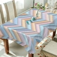 thumbnail image 1 of Yayeee Tablecloths 60" x 90" Rectangle Wrinkle Resistant Party Table Cover, Purple Geometric, 1 of 8