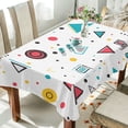 thumbnail image 1 of Yayeee Tablecloths 60" x 90" Rectangle Wrinkle Resistant Party Table Cover, Red Simple Shapes, 1 of 8