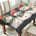 thumbnail image 1 of Yayeee Tablecloths 60" x 90" Rectangle Wrinkle Resistant Party Table Cover, Red Snowmen, 1 of 8