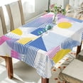 thumbnail image 1 of Yayeee Tablecloths 60" x 90" Rectangle Wrinkle Resistant Party Table Cover, Retro Simple Shapes, 1 of 8